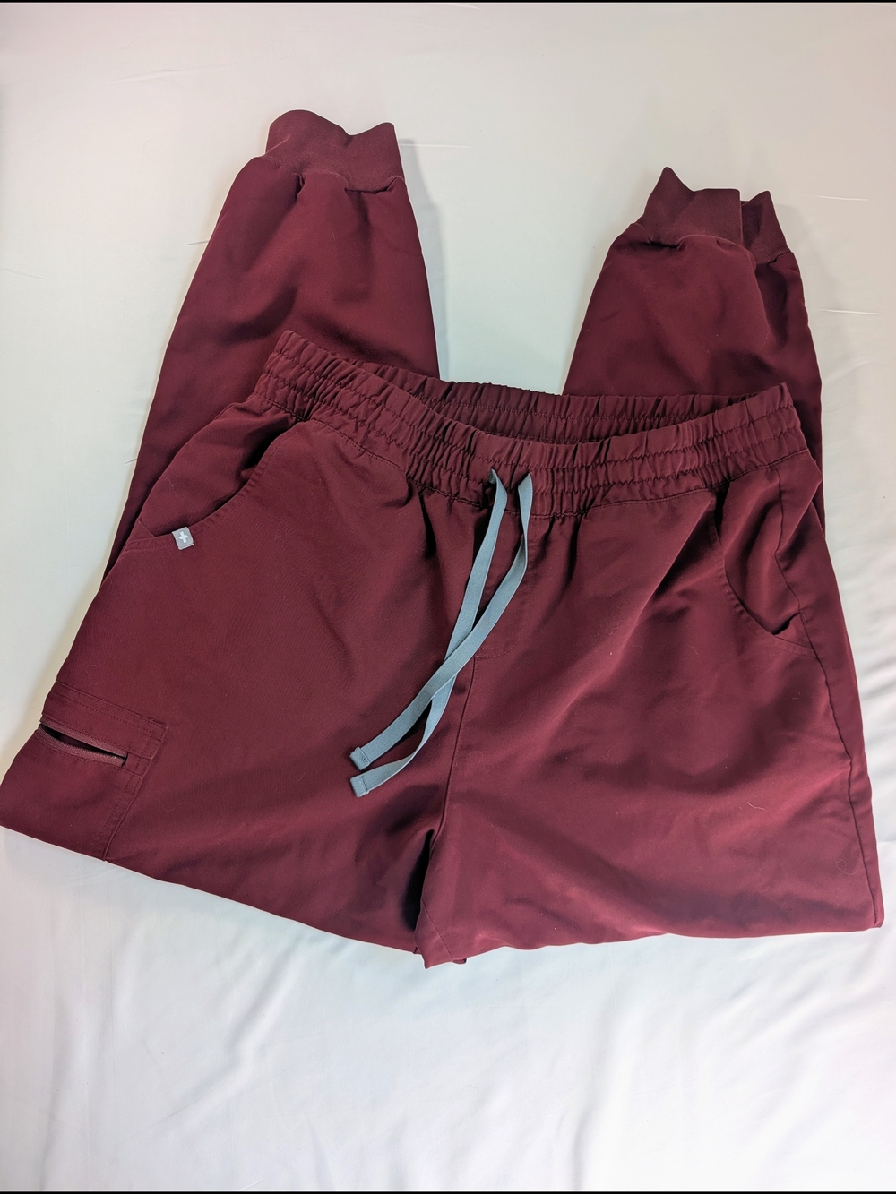 FIGS High-rise Drawstring Joggers - Maroon